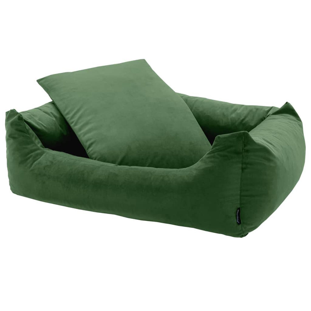 Madison hondenbed fluweel 80x67x22 cm groen