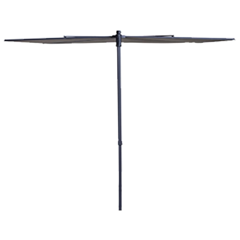 Madison balkonparasol zonnegolf 270x150 cm lichtgrijs