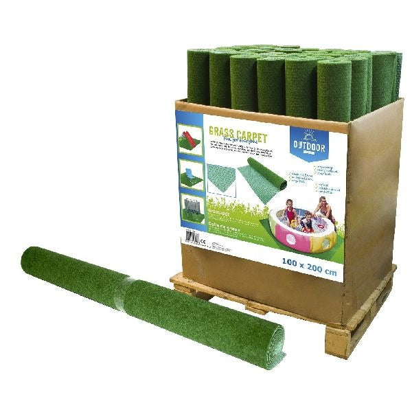 Clown grastapijt met noppen 100x200 cm