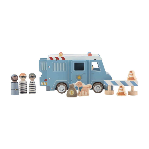 Little dutch houten politiebus fsc - speelgoedvoertuig politie.