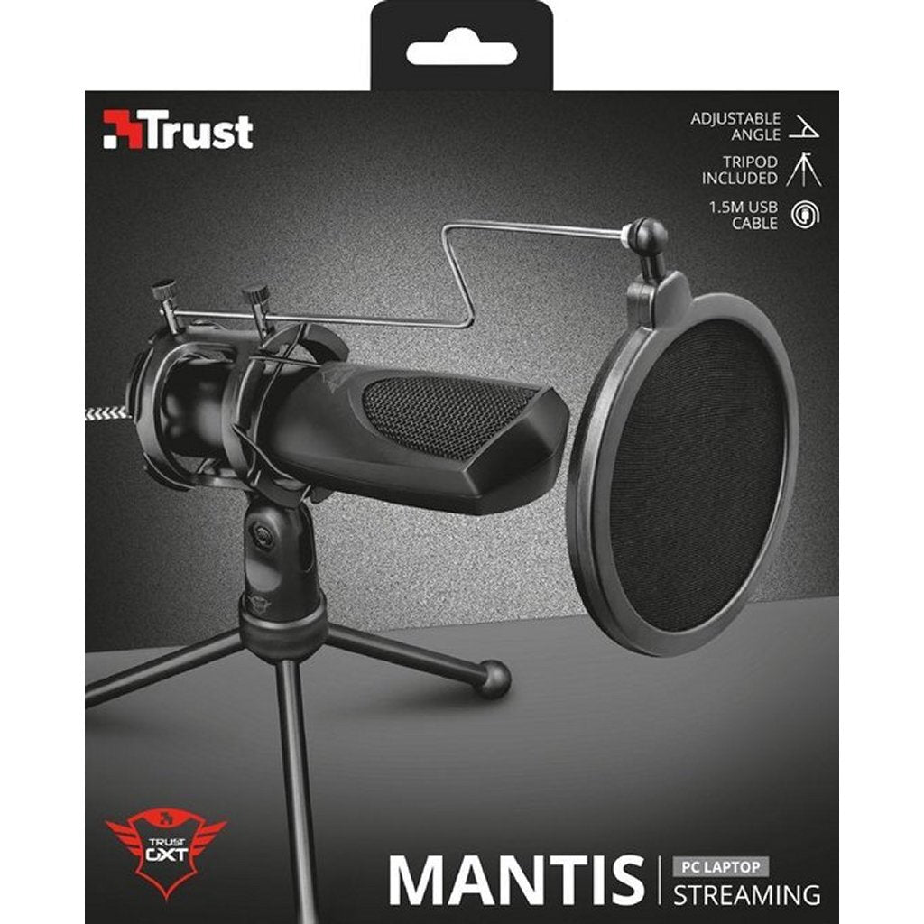 Trust gxt 232 mantis usb streaming microfoon zwart