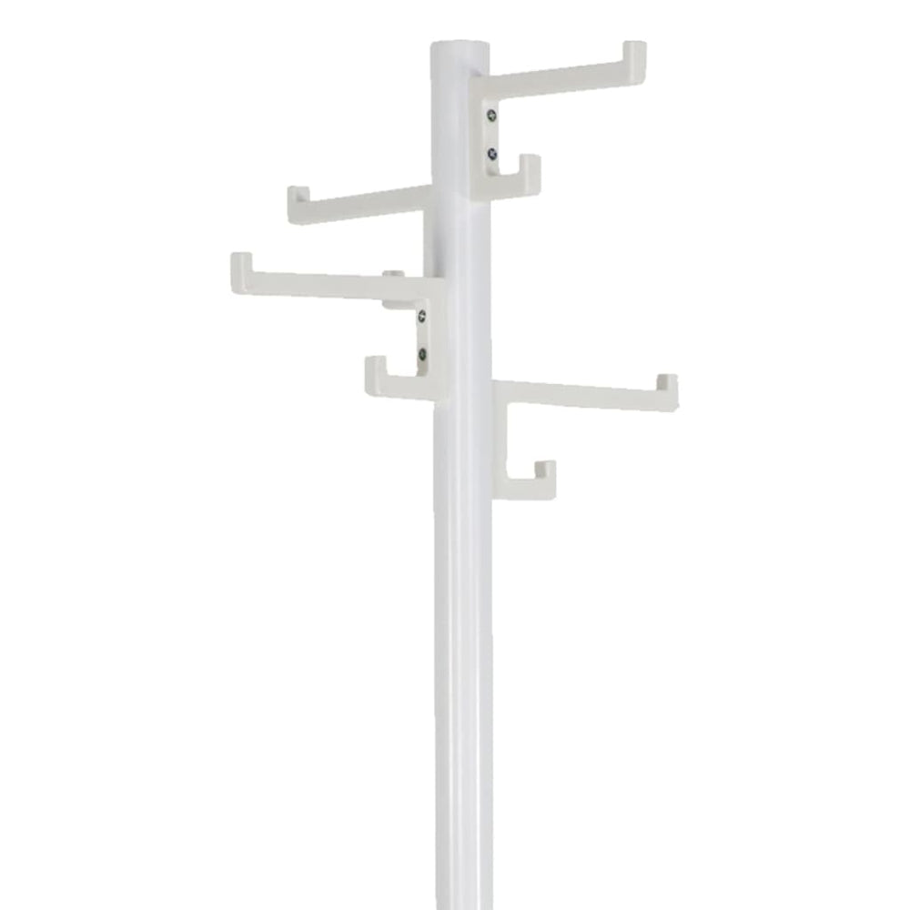 V-deel kapstok staand met 8 haken porselein 178 cm wit