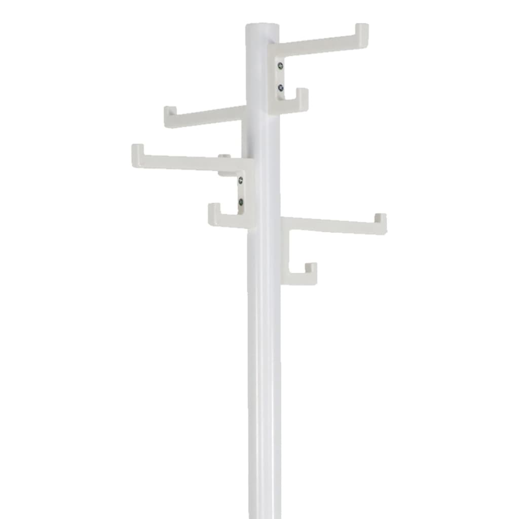 V-deel kapstok staand met 8 haken porselein 178 cm wit