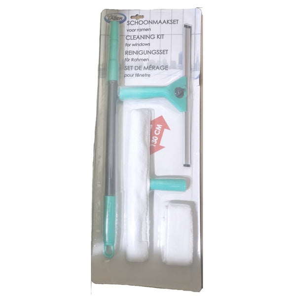 Aqua laser raamwisserset | complete set raamwissers | raamwisser met telescopische steel 130 cm