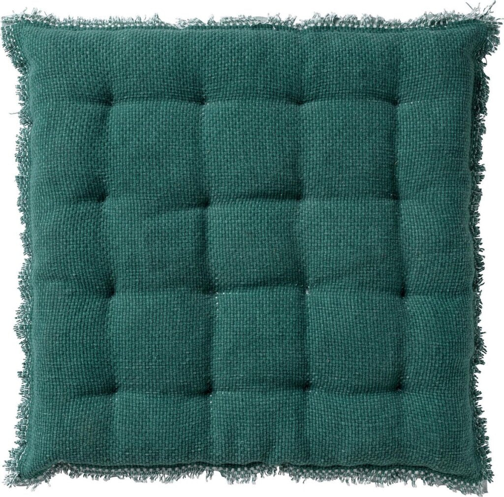 Nederlands decor burto stoelkussen van gewassen katoen alsem groen 40x40 cm