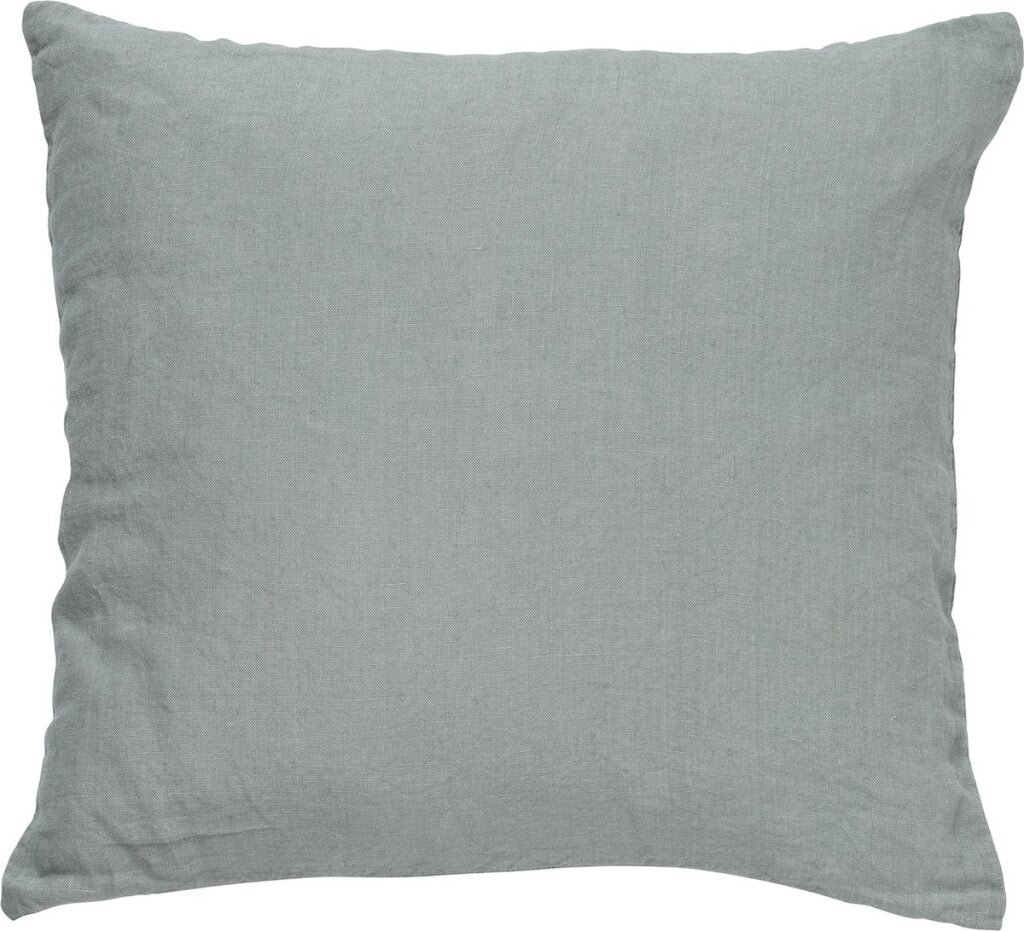 Dutch decor linn sierkussen 45x45cm 100% linnen effen kleur jadeiet lichtgroen inclusief binnenkussen