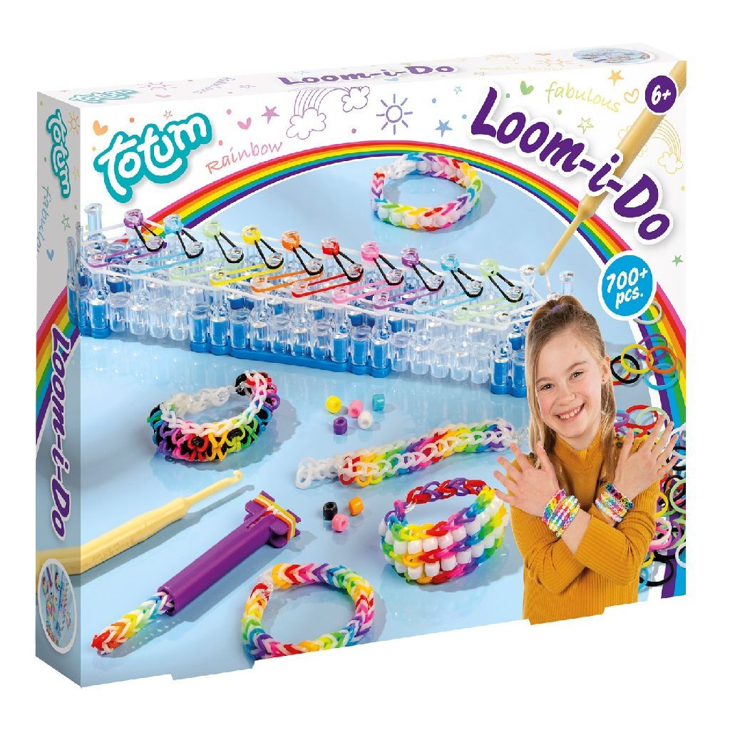 Totum looming set armbandjes maken | loom i do knutselset incl. tool en loom elastiekjes - cadeautip creatief speelgoed