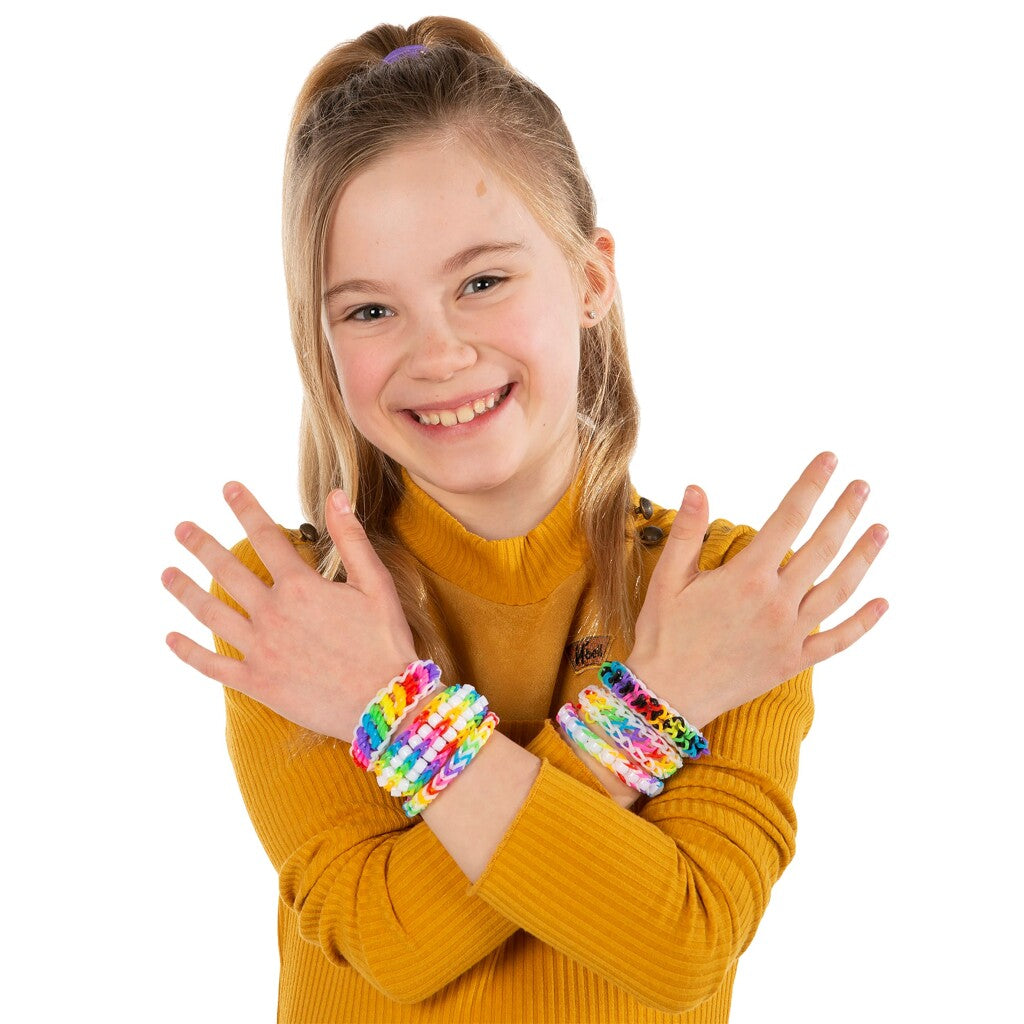 Totum looming set armbandjes maken | loom i do knutselset incl. tool en loom elastiekjes - cadeautip creatief speelgoed