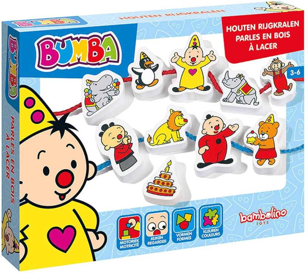 Bumba houten speelgoed rijgkralen