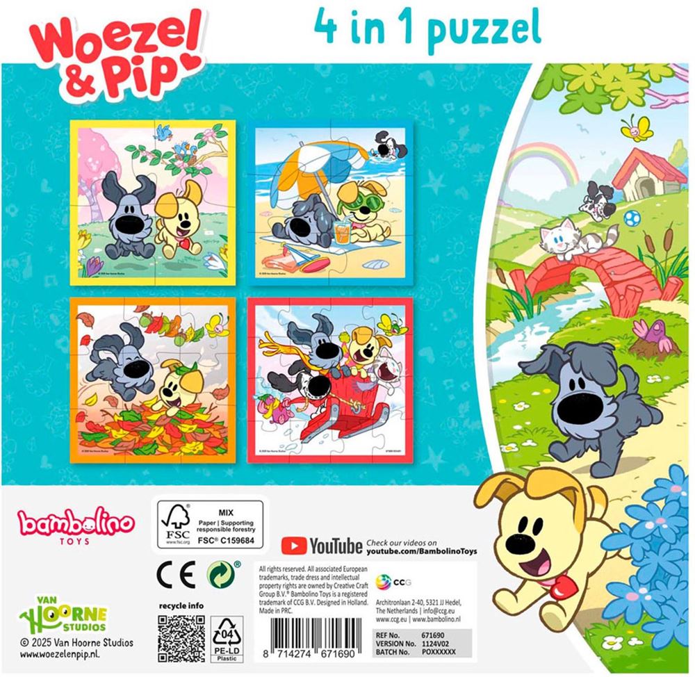 Bambolino speelgoed woezel pip 4-1puzzel