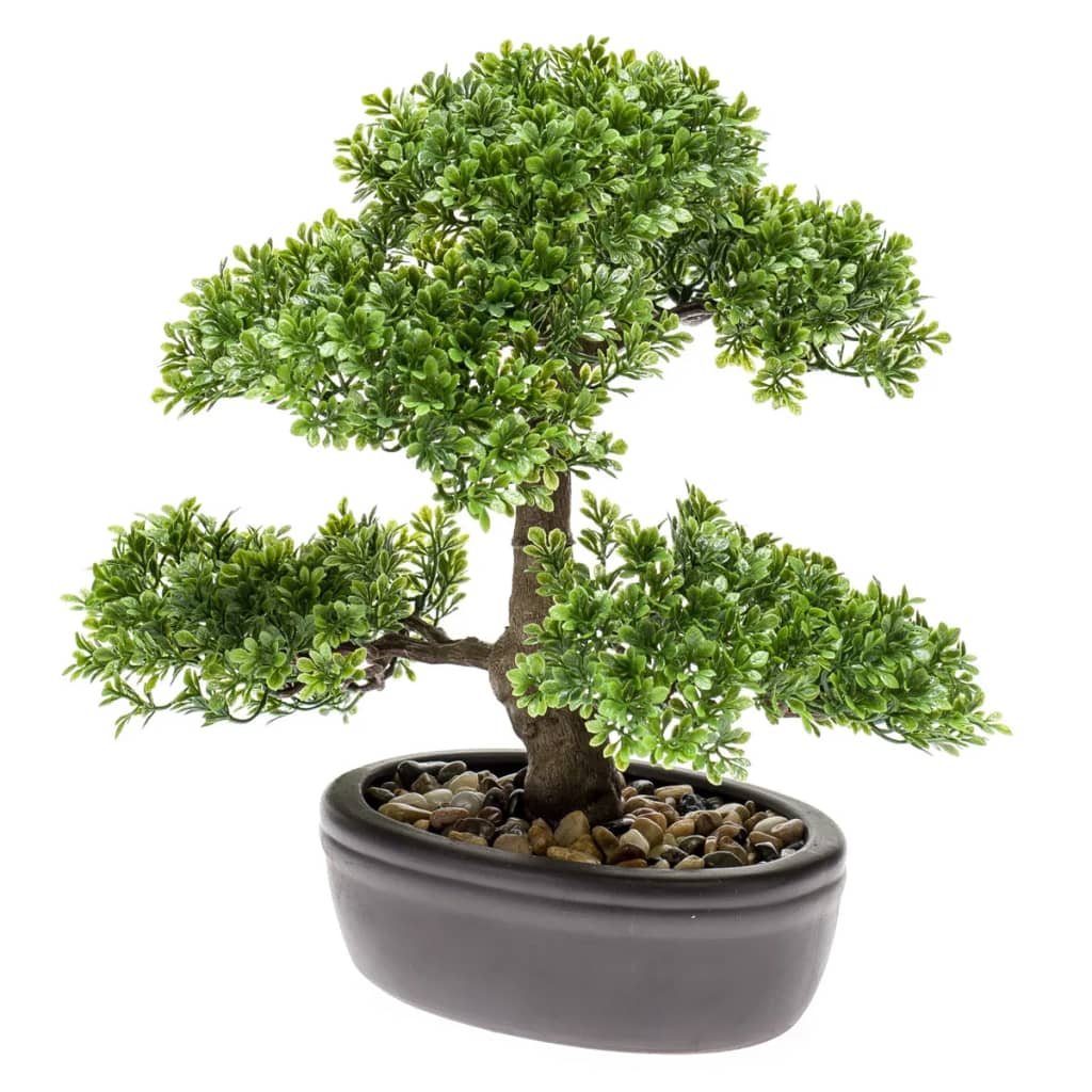 Emerald kunstplant mini bonsai ficus groen 32 cm 420002