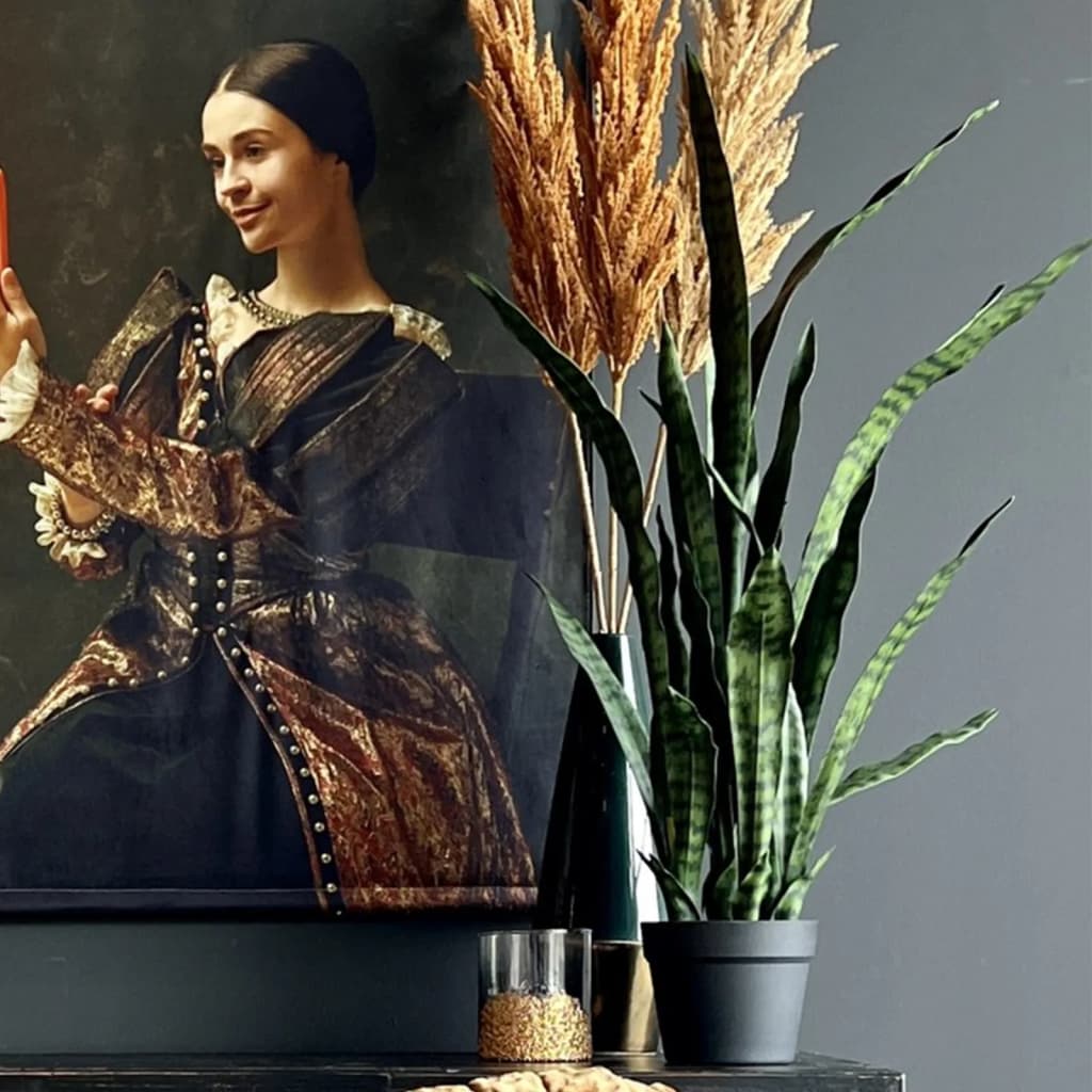 Smaragdgroene kunstplant in pot sanseveria 84 cm