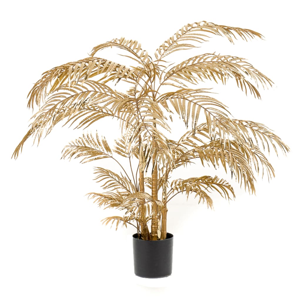Smaragd kunstplant goudpalm 145 cm goudkleurig
