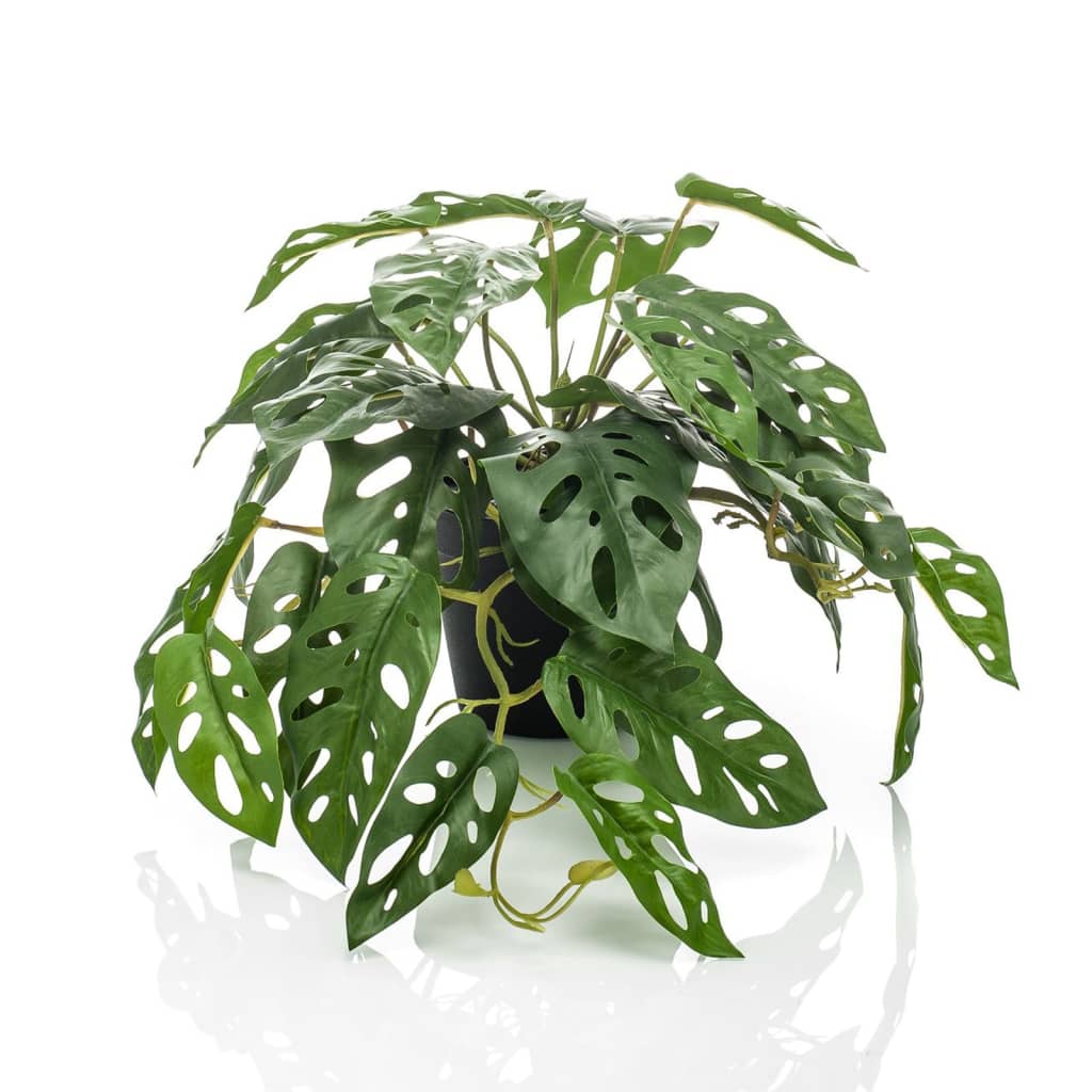Emerald kunstplant in pot aap monstera struik 55 cm