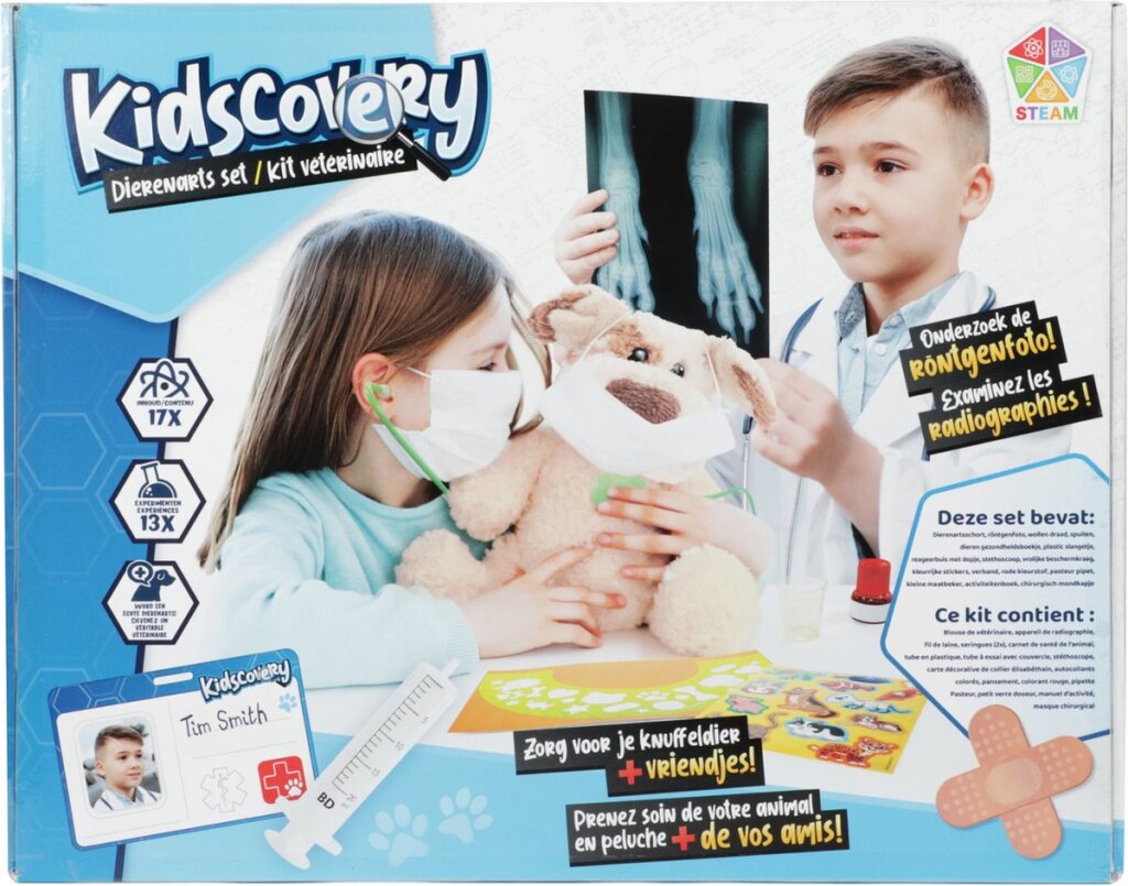 Kidscovery experiment dierenarts set xl