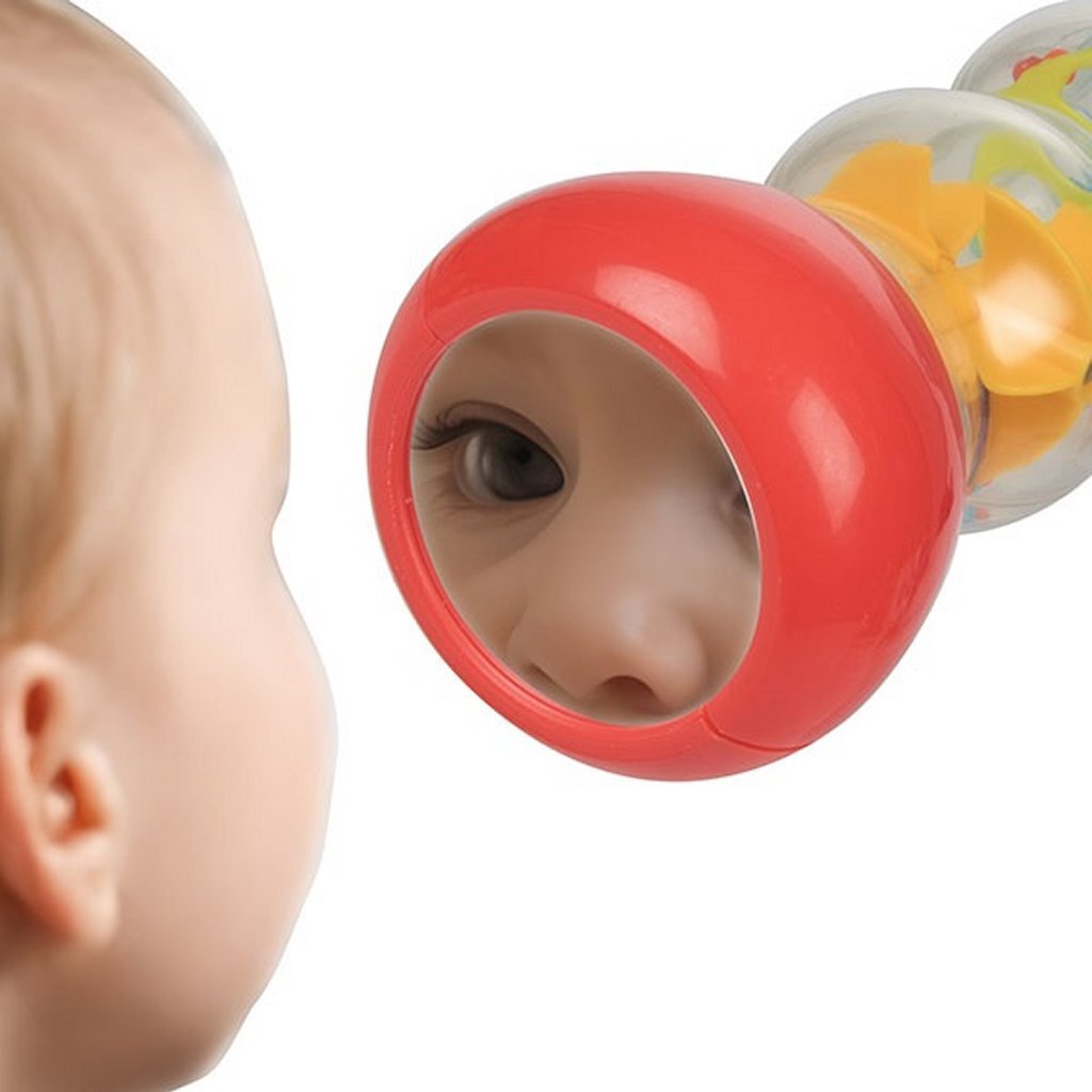 Toi-toys kleine sterren rups rammelaar met spiegel
