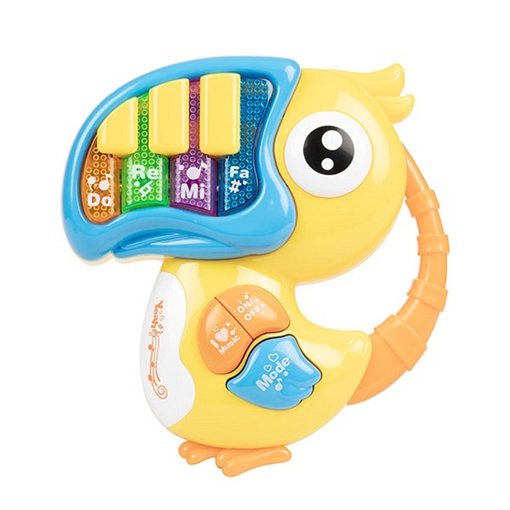 Toi-toys kleine sterren babypiano met muziek toekan met licht en geluid