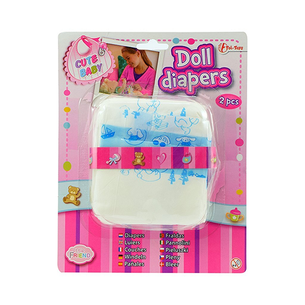 Schattige babypoppenluiers 2 stuks