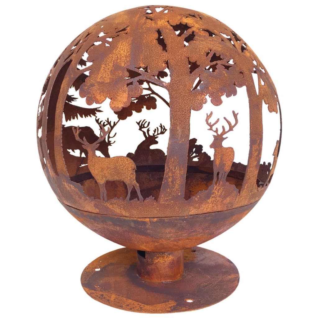 Esschert Design Esschert Design Vuurschaal laser gesneden 57,5 ​​x 57,5 ​​x 66 cm roest FF261