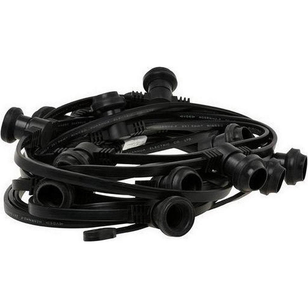 Basic simple design p10 drainage prikkabel met 15 fittingen 10m zwart