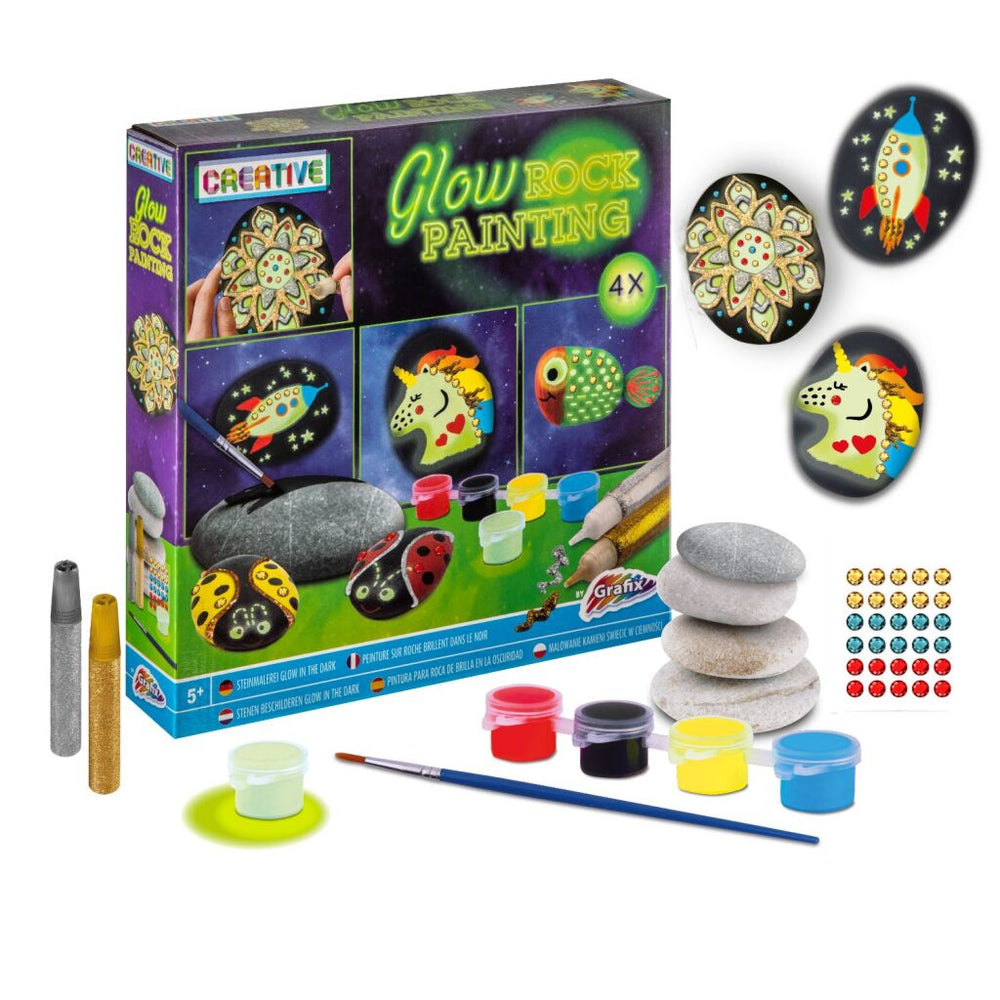 Grafix stenen schilderen glow in the dark