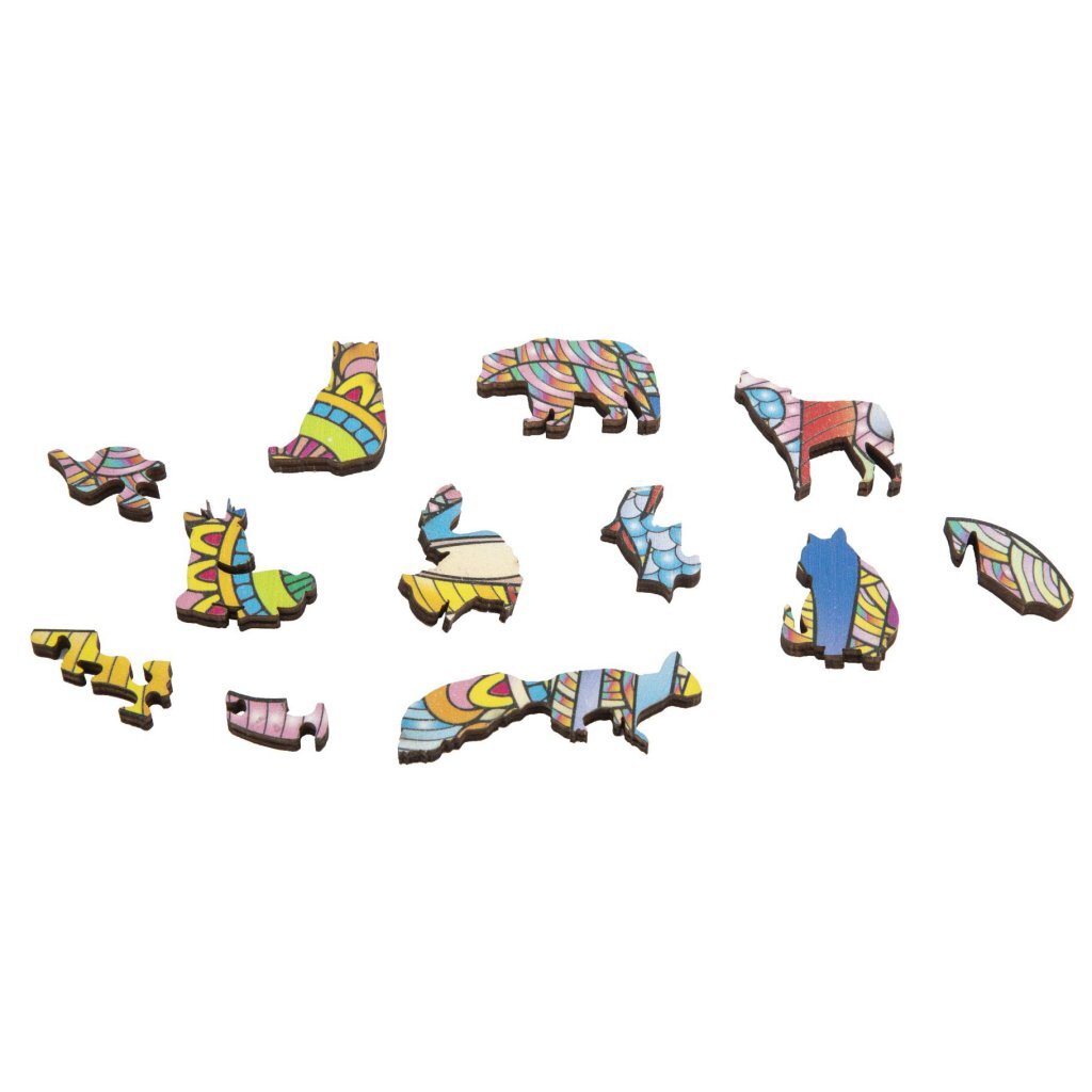 Creatieve knutselgroep puzzel hout figuur eenhoorn 137 stukjes
