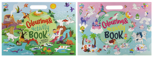 Moxy kleur- en activiteitenboek met stickers 36x26cm