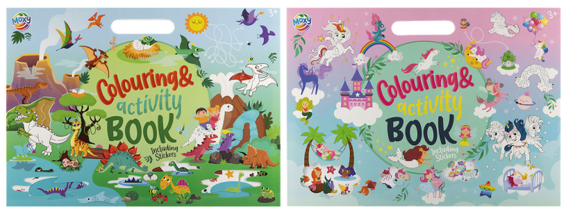 Moxy kleur- en activiteitenboek met stickers 36x26cm