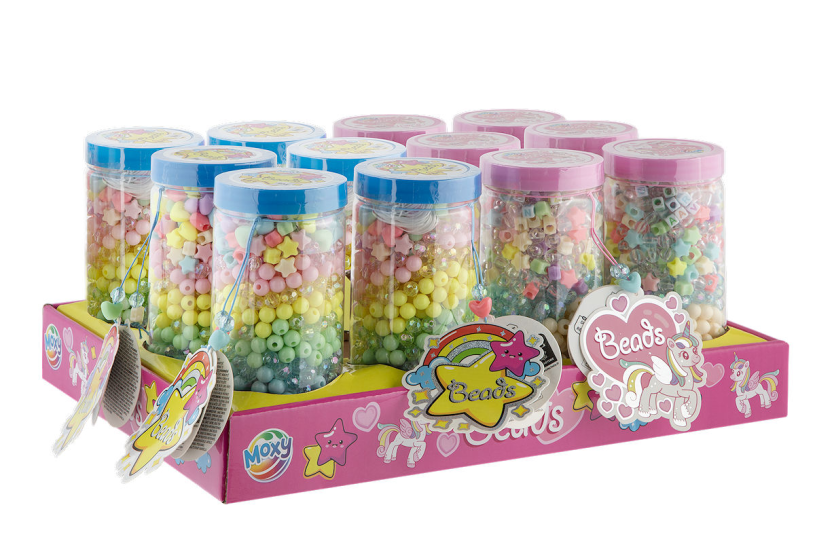 Totum kralenset speelgoed moxy beads in koker 200 gram creatief.