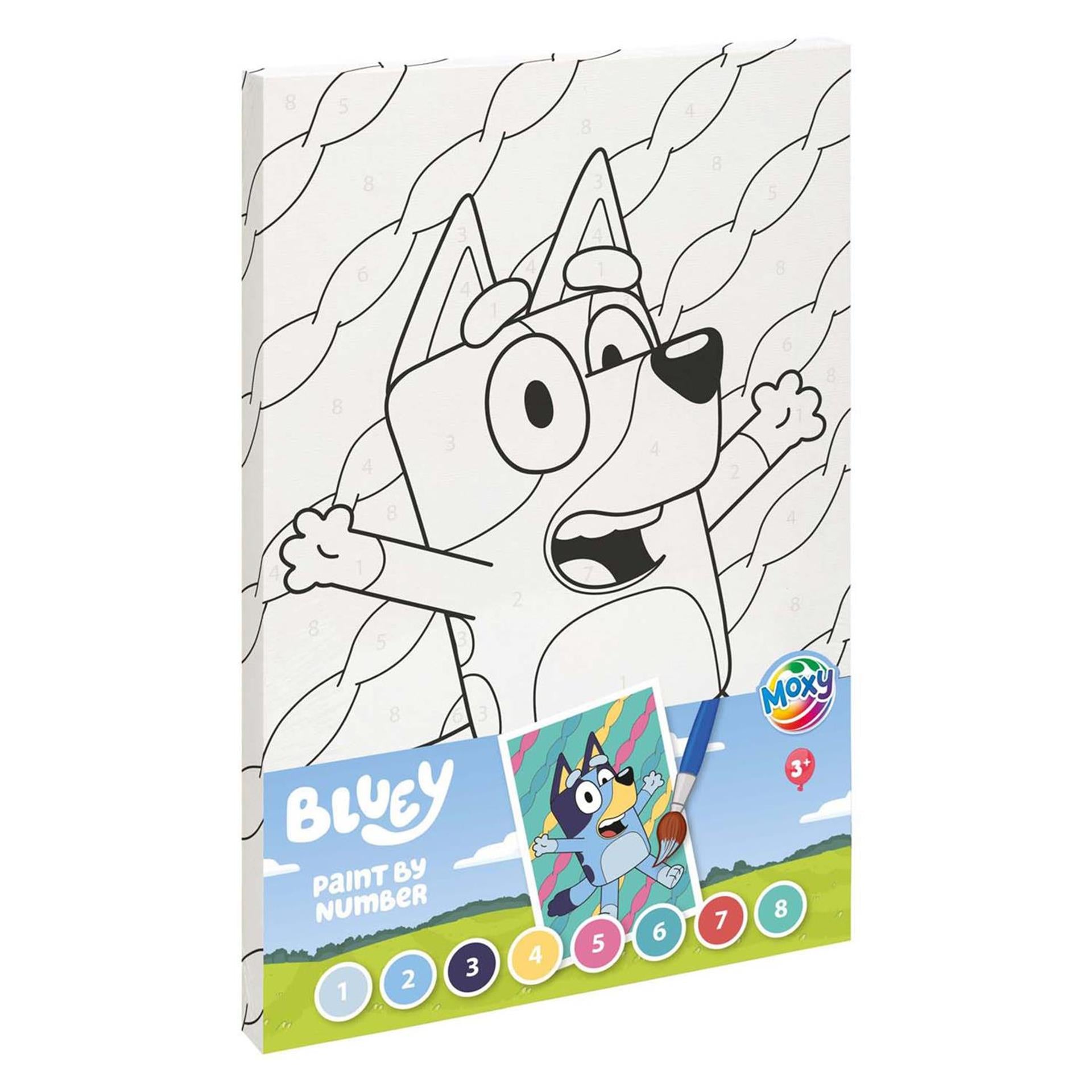 Moxy bluey schilderen op nummer canvas
