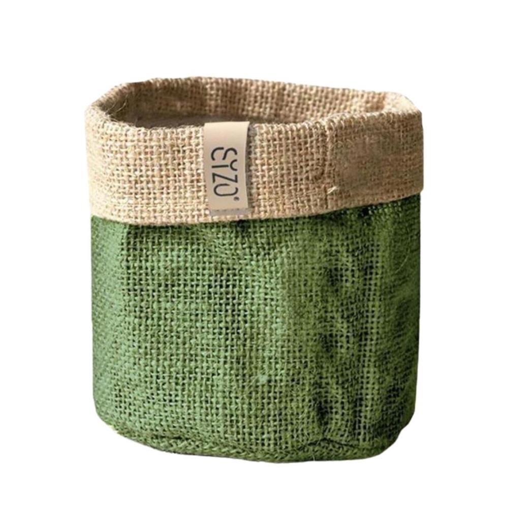 Sizo Sizo waterdichte Plantenzak van Jute 25 cm Olijfgroen