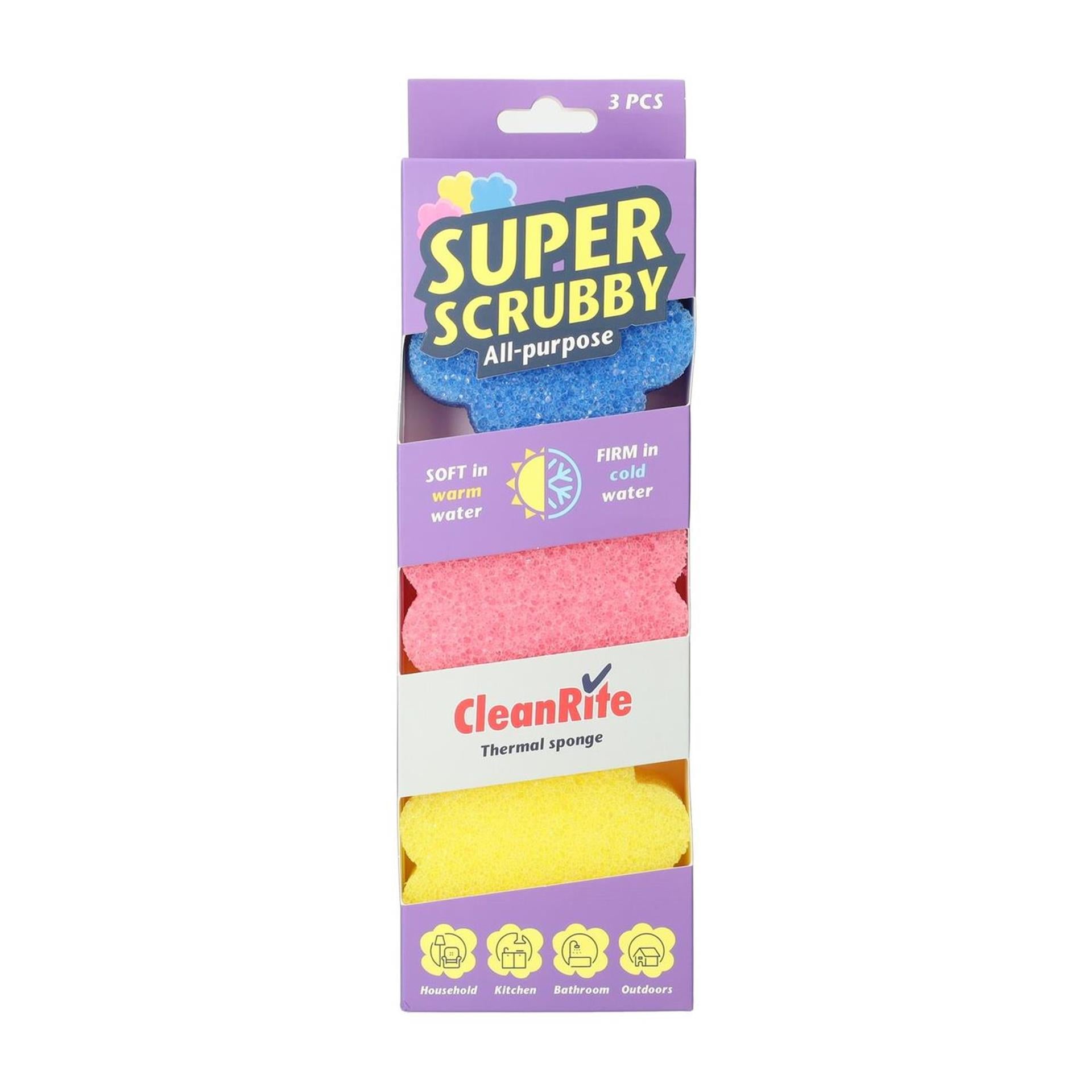 Cleanrite scrubspons 3 stuks