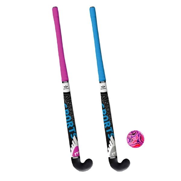 Hockeyset roze en blauw 28''