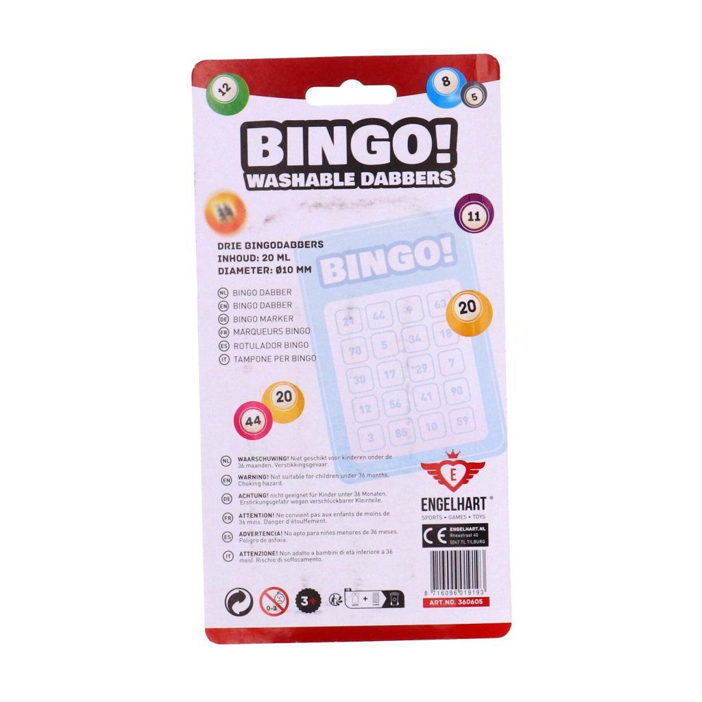 Engelhart bingo dabbers 3 pieces red yellow blue