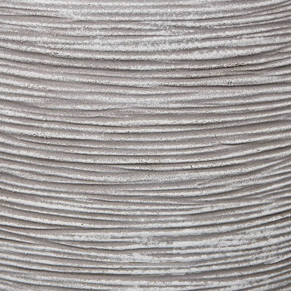 Capi bloempot naturel rib elegant laag 36x47 cm ivoorkleurig kofi782