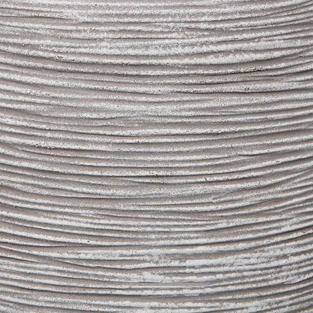 Capi plantenbak naturel rib vierkant 40x40 cm ivoorkleurig kofi903