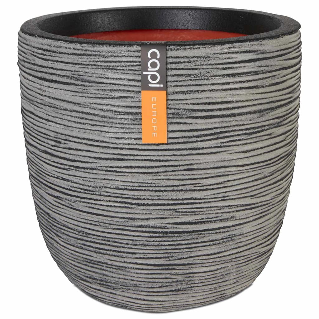 Capi bloempot natuur rib 35x34 cm antraciet kofz932