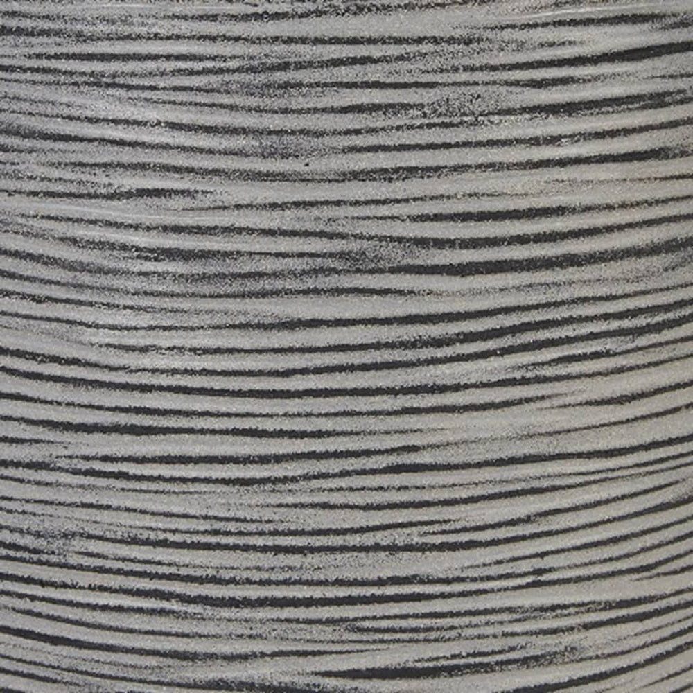 Capi bloempot natuur rib 35x34 cm antraciet kofz932