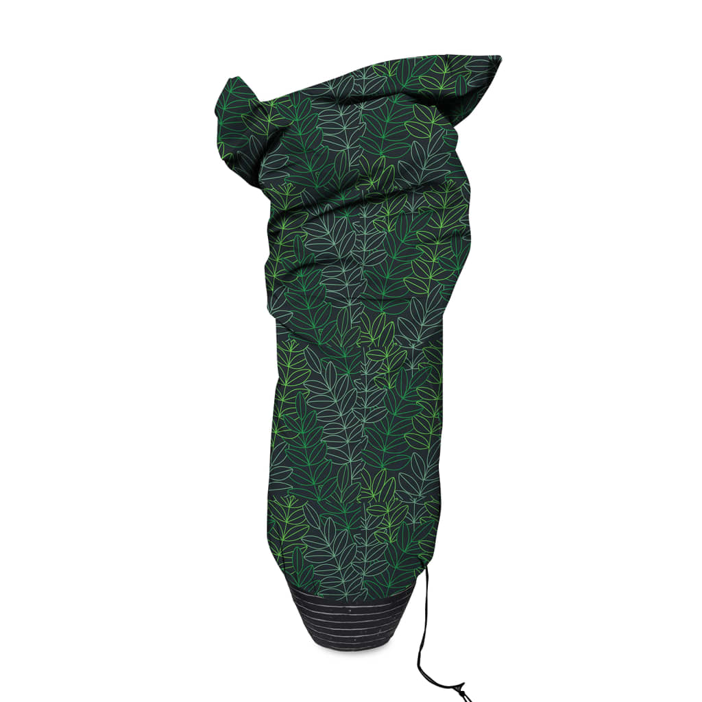 Capi plantenhoes groot 150x250 cm zwarte en groene print