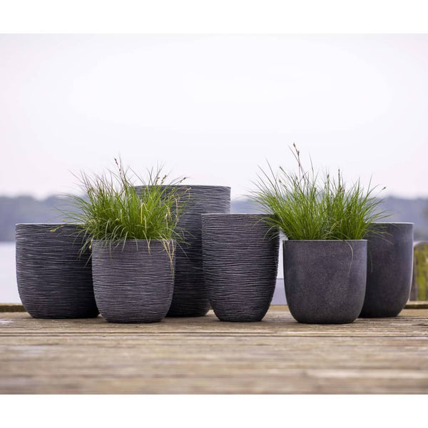 Capi plantenbak waste rib laag elegant 34x46 cm grijs