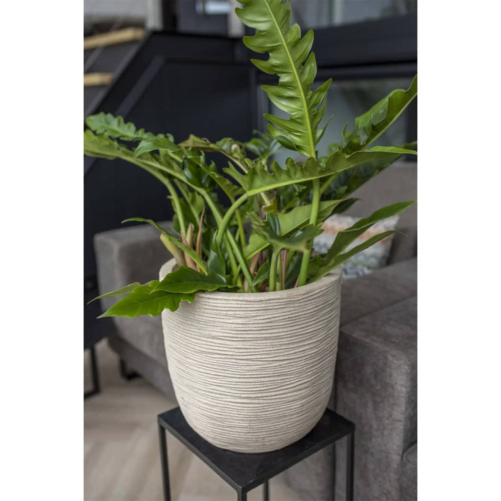 Capi bloempot afvalrib 35x34 cm terrazzo beige