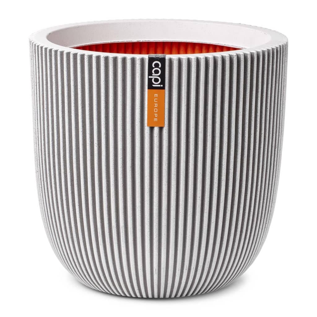 Capi plantenbak groove 35x34 cm ivoorkleurig