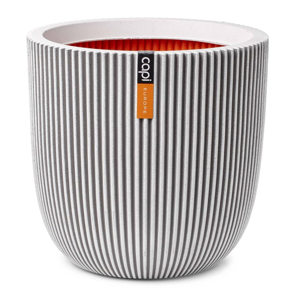 Capi bloempot groef 43x41 cm ivoorkleurig