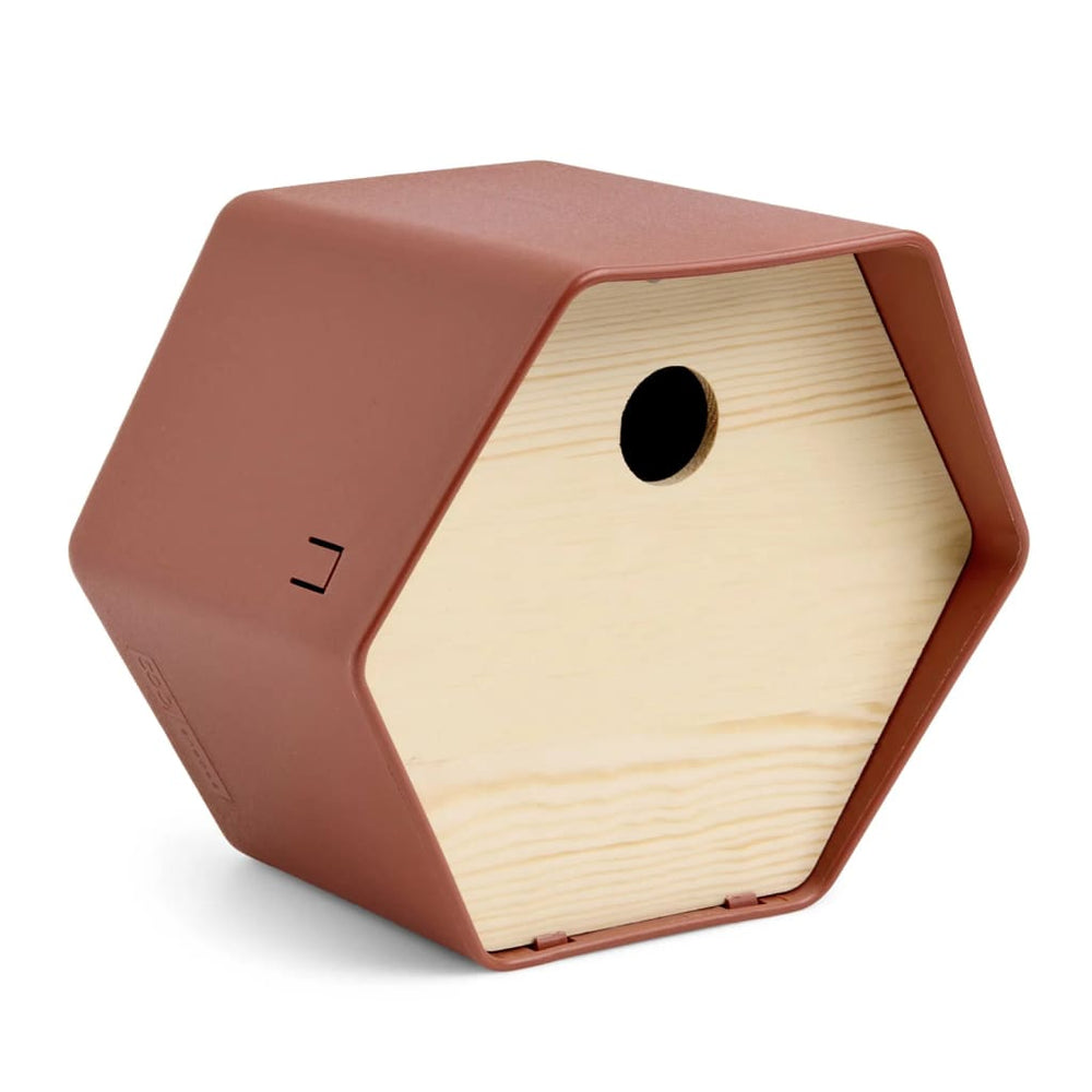 Capi vogelhuisje bijenkorf 1 rond gat 19x23x20 cm bruin