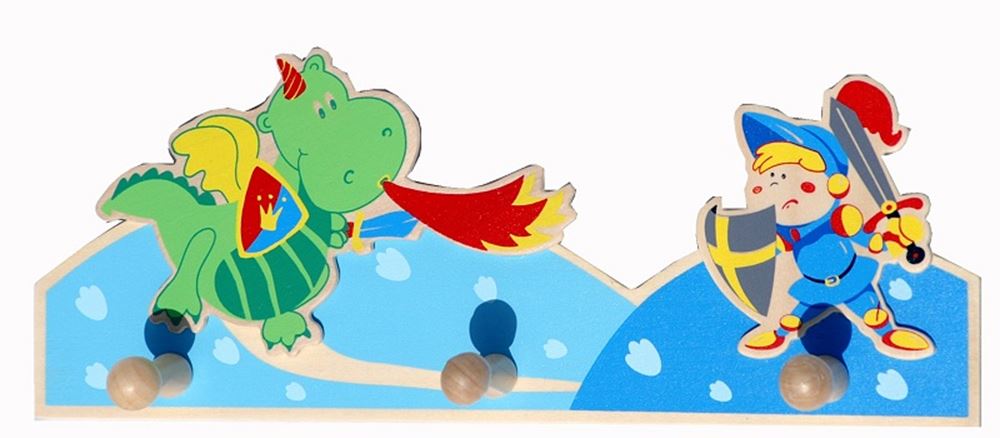 Gewoon voor kinderen houten kapstok ridder