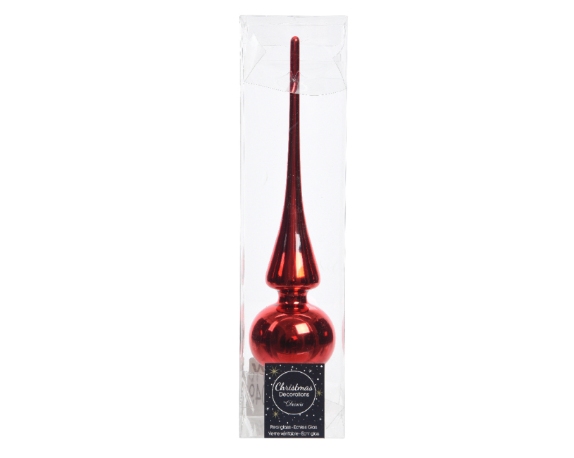 Piek glas 26cm - rood