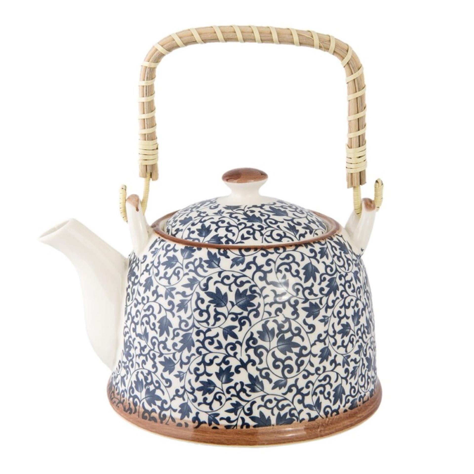 Clayre en eef theepot 14x14cm patroon