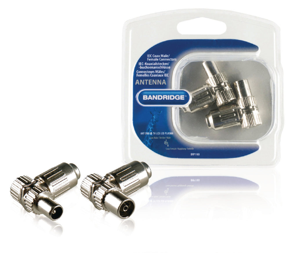 Bandridge BYP1103 IEC-coaxconnectoren mannelijk vrouwelijk