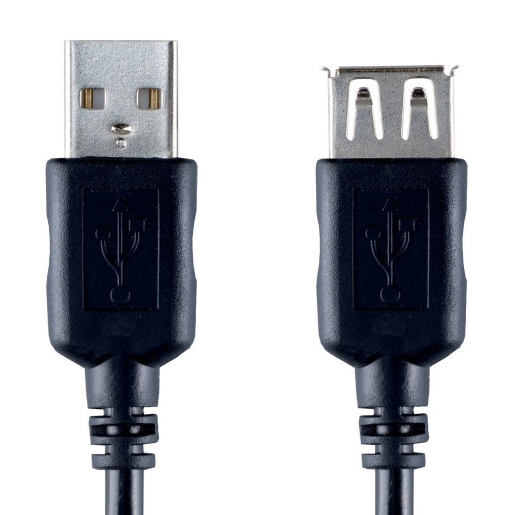 Bandridge usb 2.0 a mannelijk naar usb 2.0 a vrouwelijk 2 m zwart