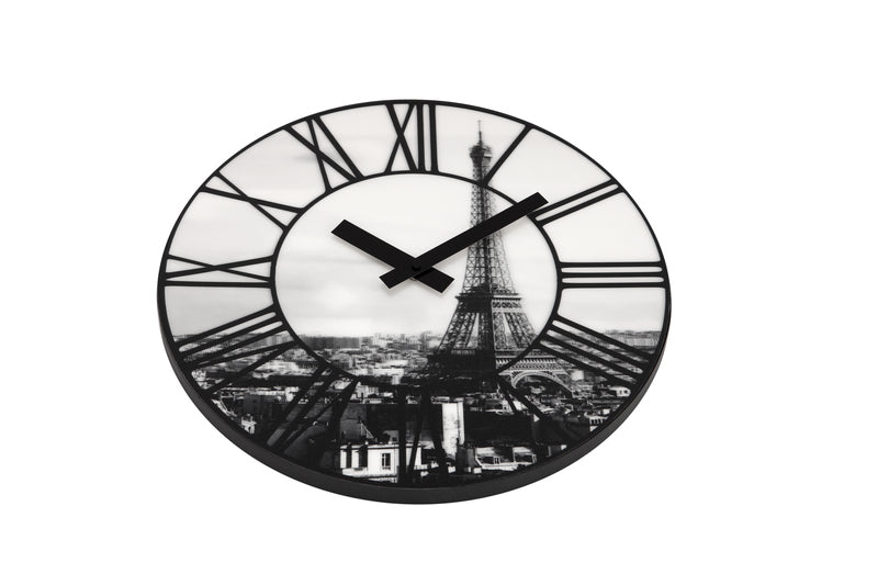 Nextime klok 3004 la ville, ø39 cm, muur, wit